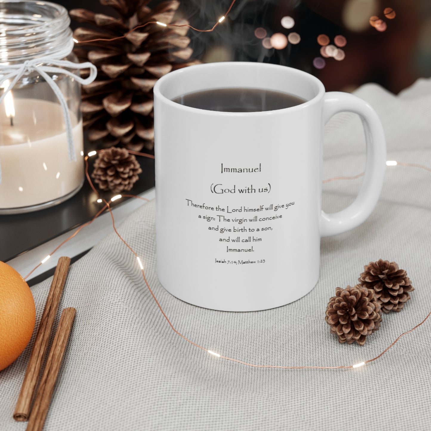 Immanuel (God With Us) - Christmas Ceramic Mug US