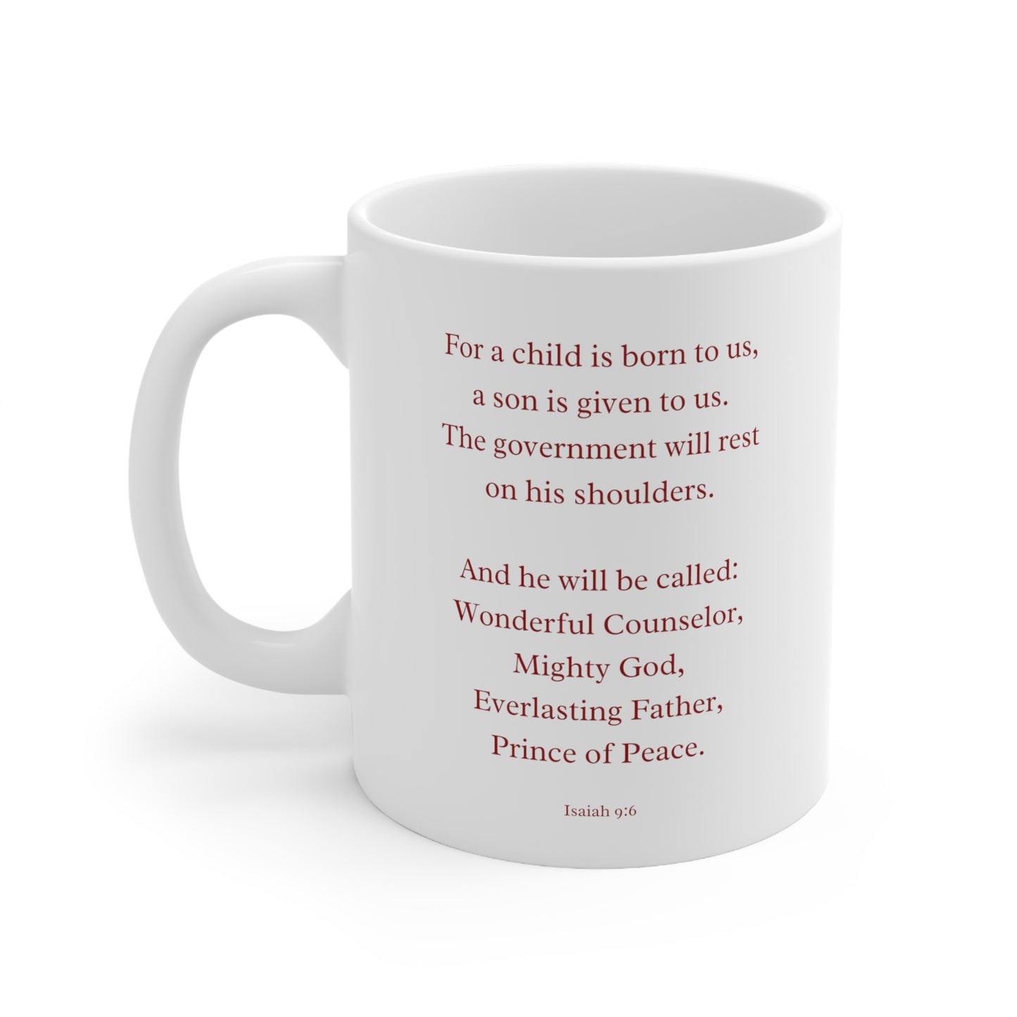 For A Son Is Born To Us - Christmas Ceramic Mug US