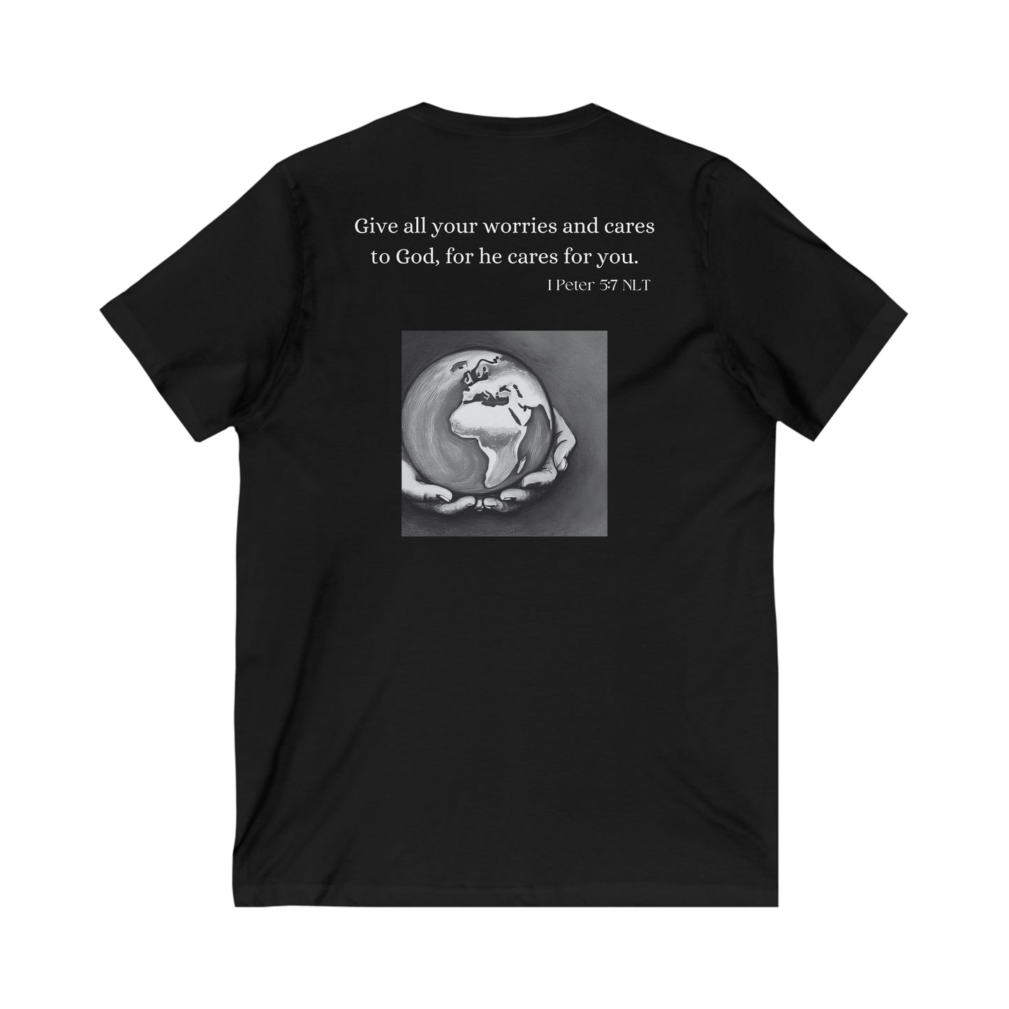 Give All Your Worries to God - Short Sleeve V-Neck Tee US