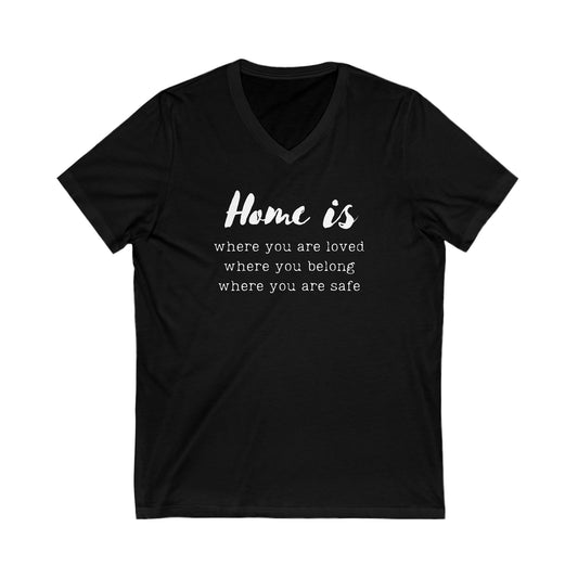 Home is - Short Sleeve V-Neck Tee US