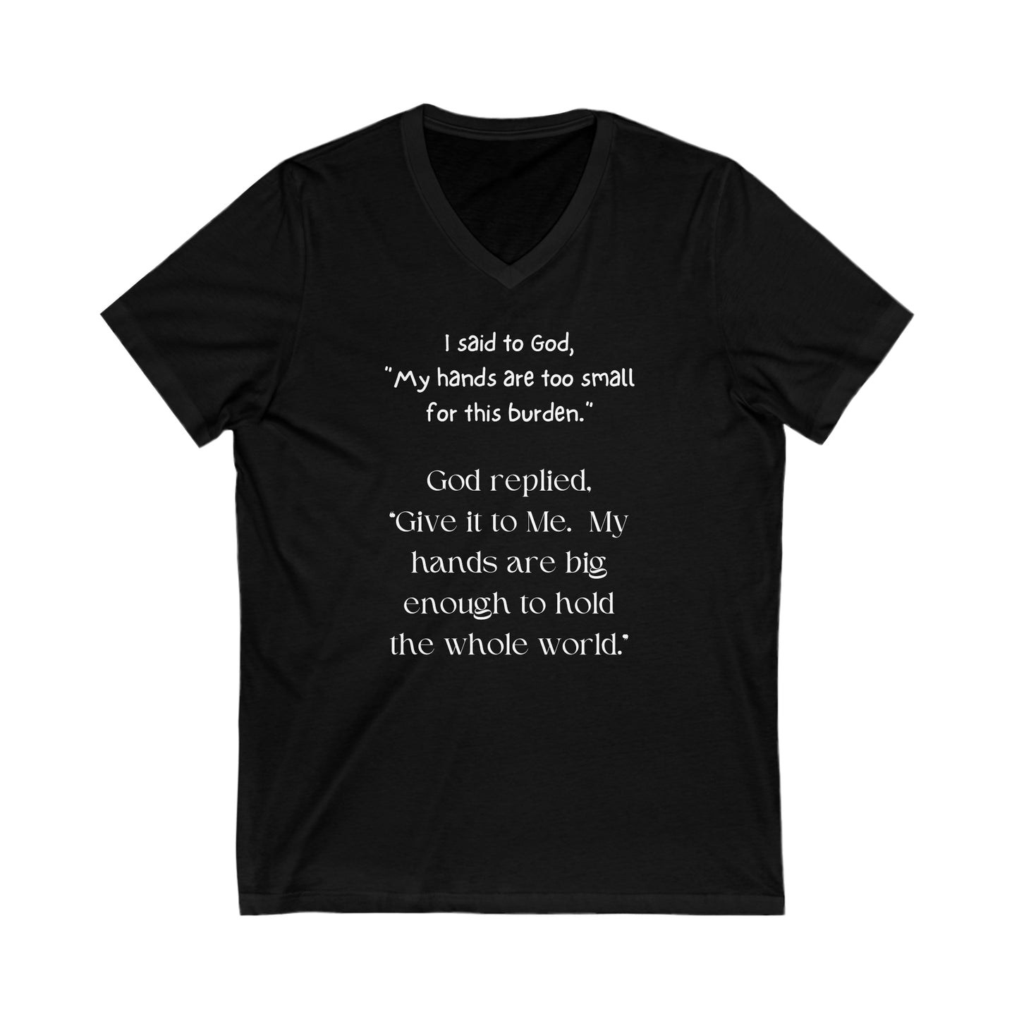 Give All Your Worries to God - Short Sleeve V-Neck Tee US