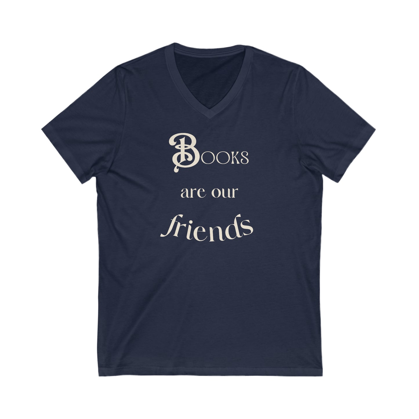 Books Are Our Friends #2 - Short Sleeve V-Neck Tee US