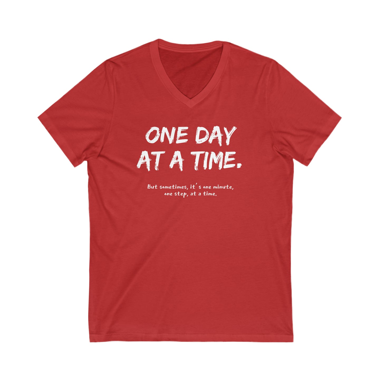 One Day At A Time - Short Sleeve V-Neck Tee US