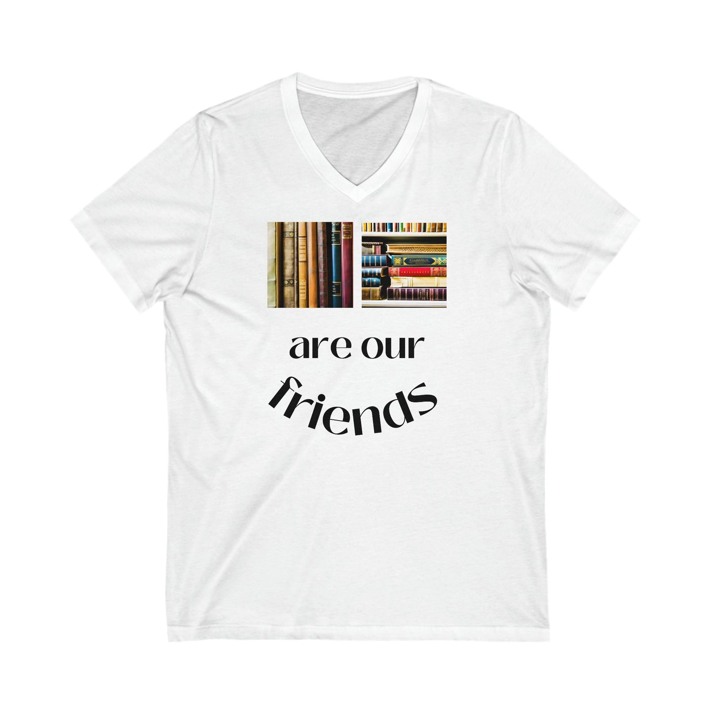 Books Are Our Friends #1 - Short Sleeve V-Neck Tee US