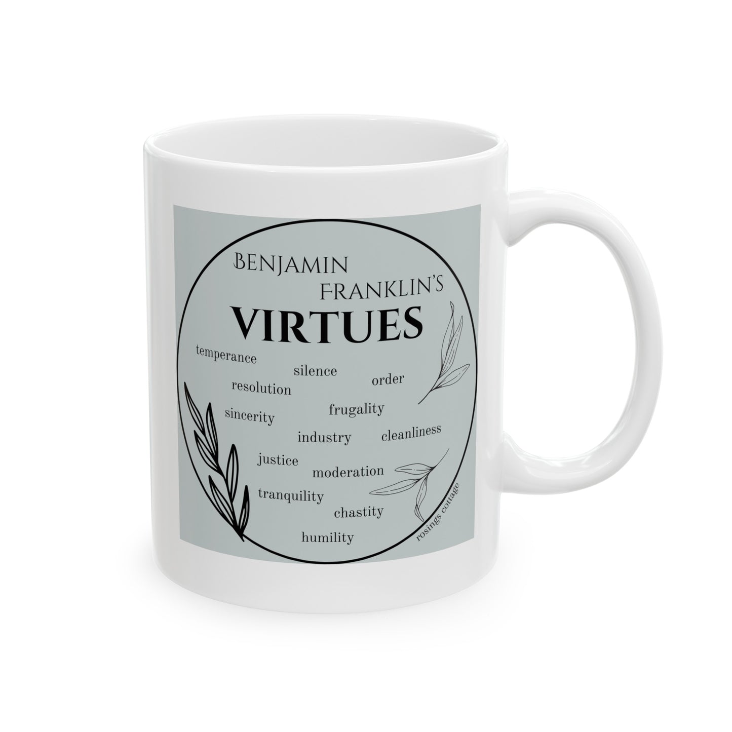 Ben Franklin VIRTUES - Ceramic Mug US