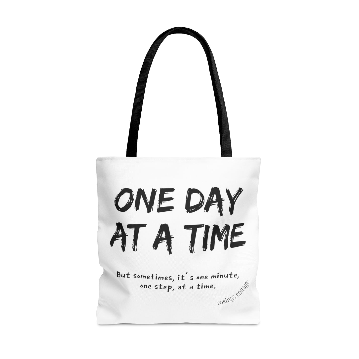 One Day At A Time (b/w) - Tote Bag US