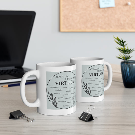 Ben Franklin VIRTUES - Ceramic Mug US