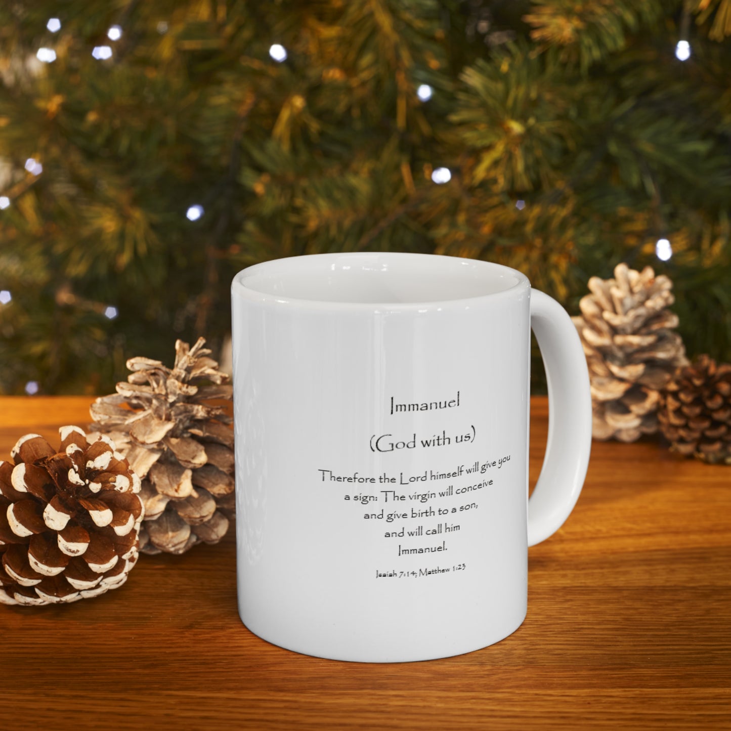 Immanuel (God With Us) - Christmas Ceramic Mug US