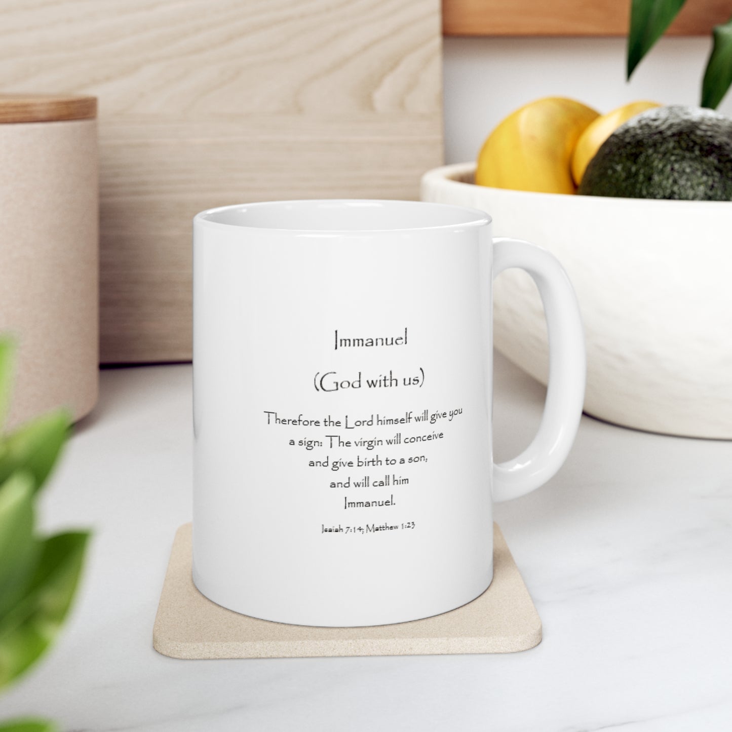 Immanuel (God With Us) - Christmas Ceramic Mug US