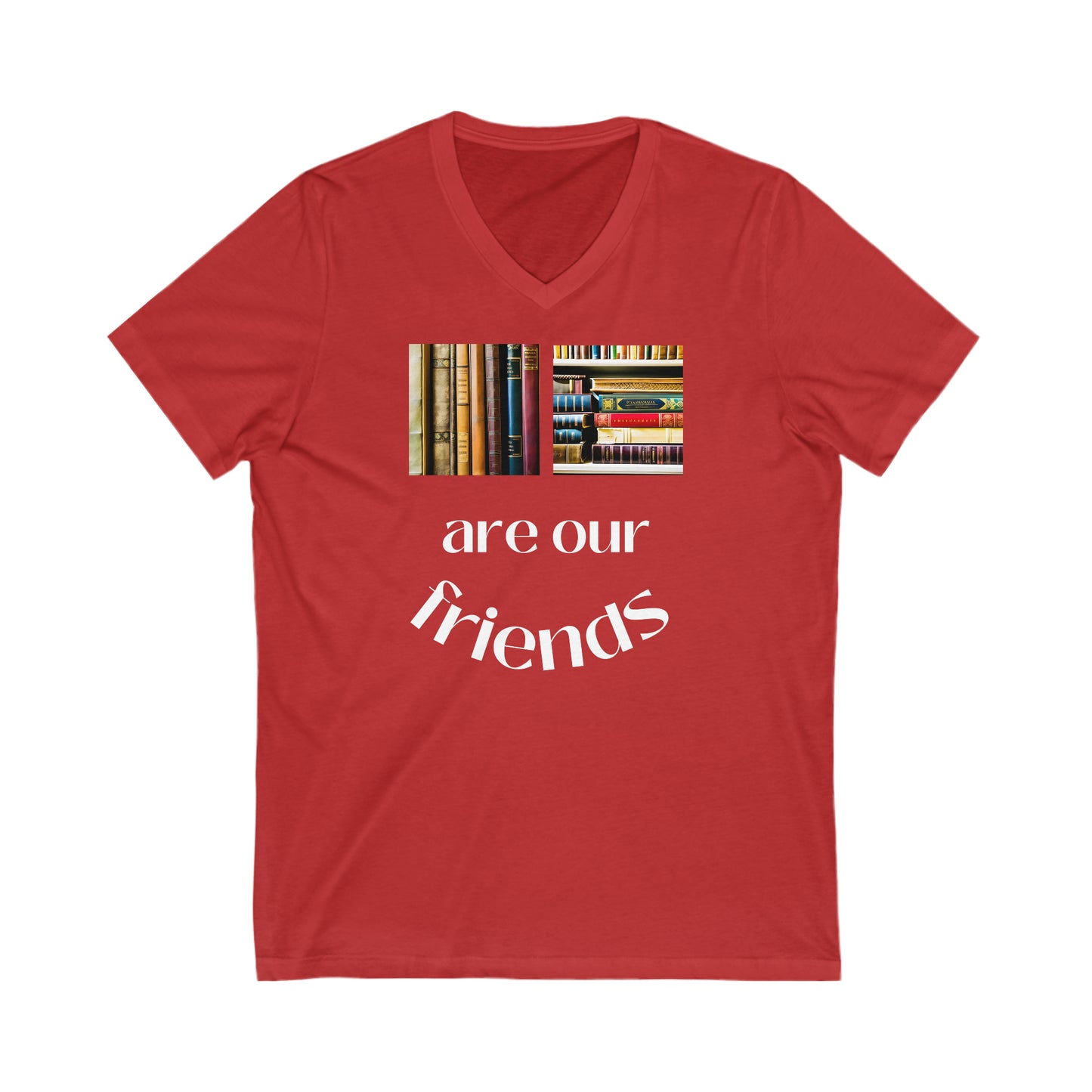 Books Are Our Friends #1 - Short Sleeve V-Neck Tee US