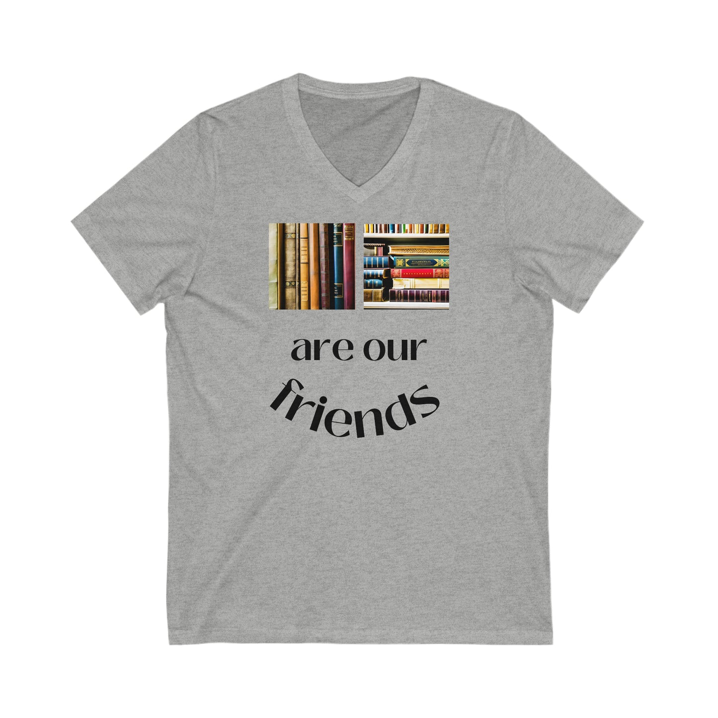 Books Are Our Friends #1 - Short Sleeve V-Neck Tee US