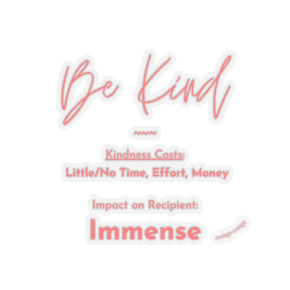 Be Kind - Kiss-Cut Stickers US