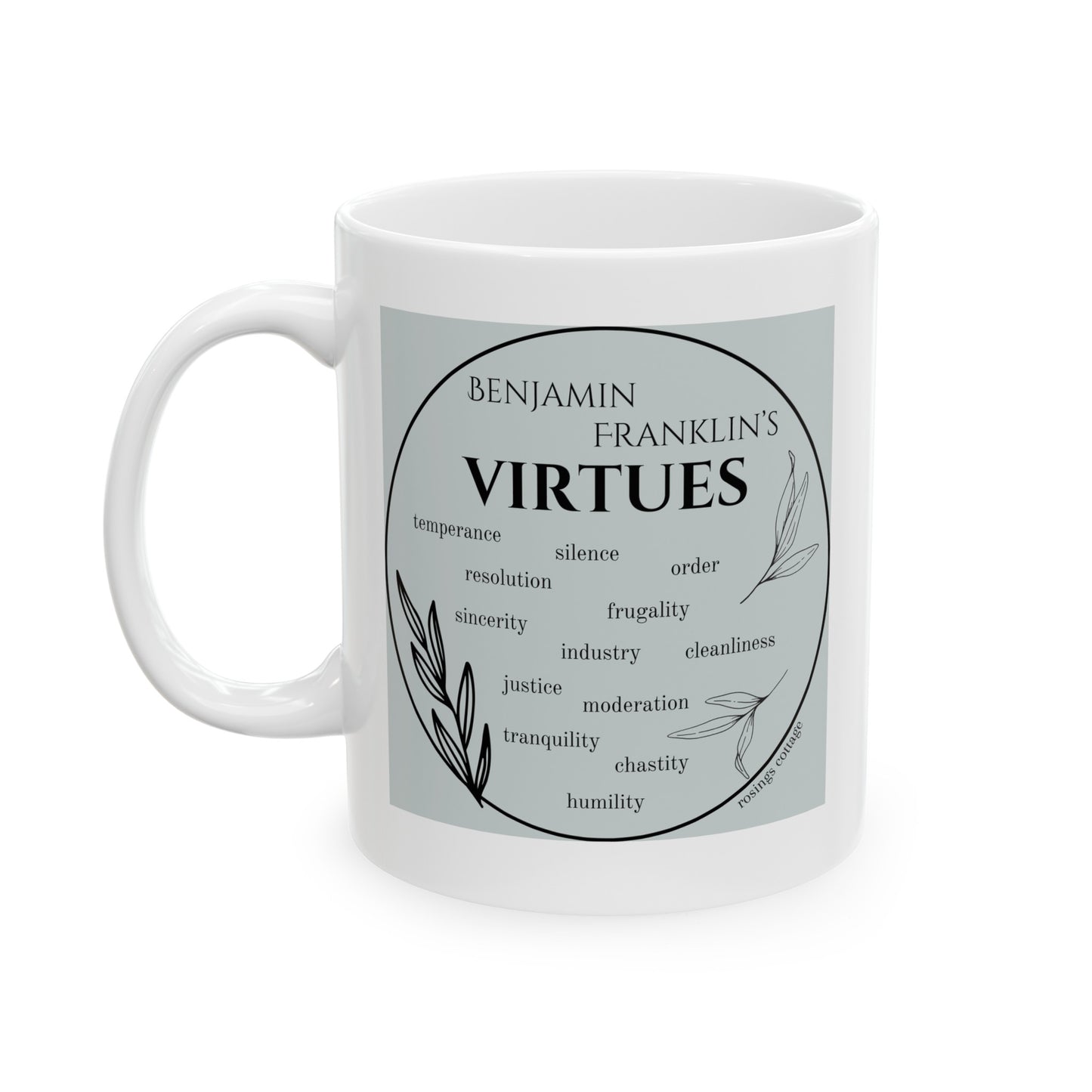 Ben Franklin VIRTUES - Ceramic Mug US