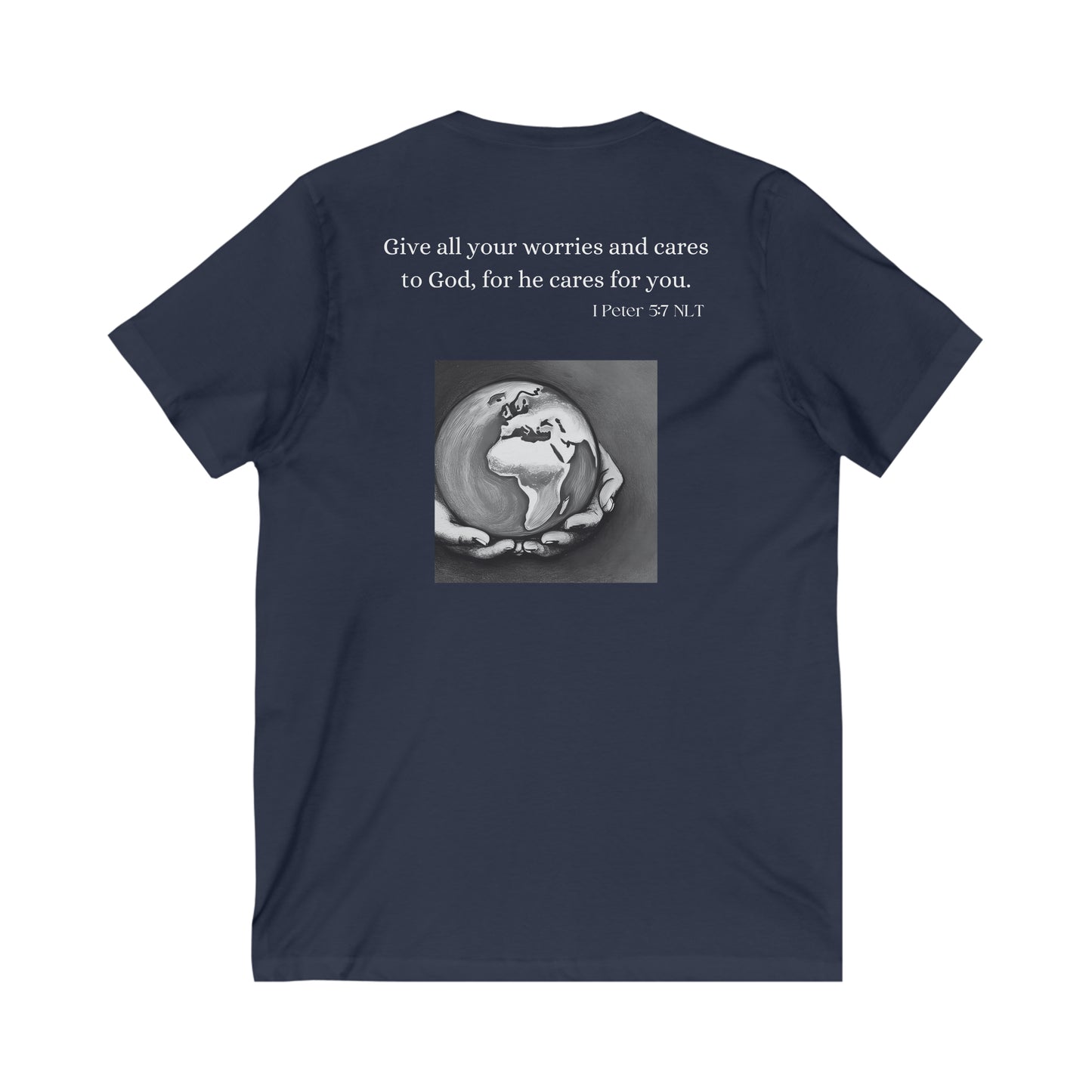 Give All Your Worries to God - Short Sleeve V-Neck Tee US