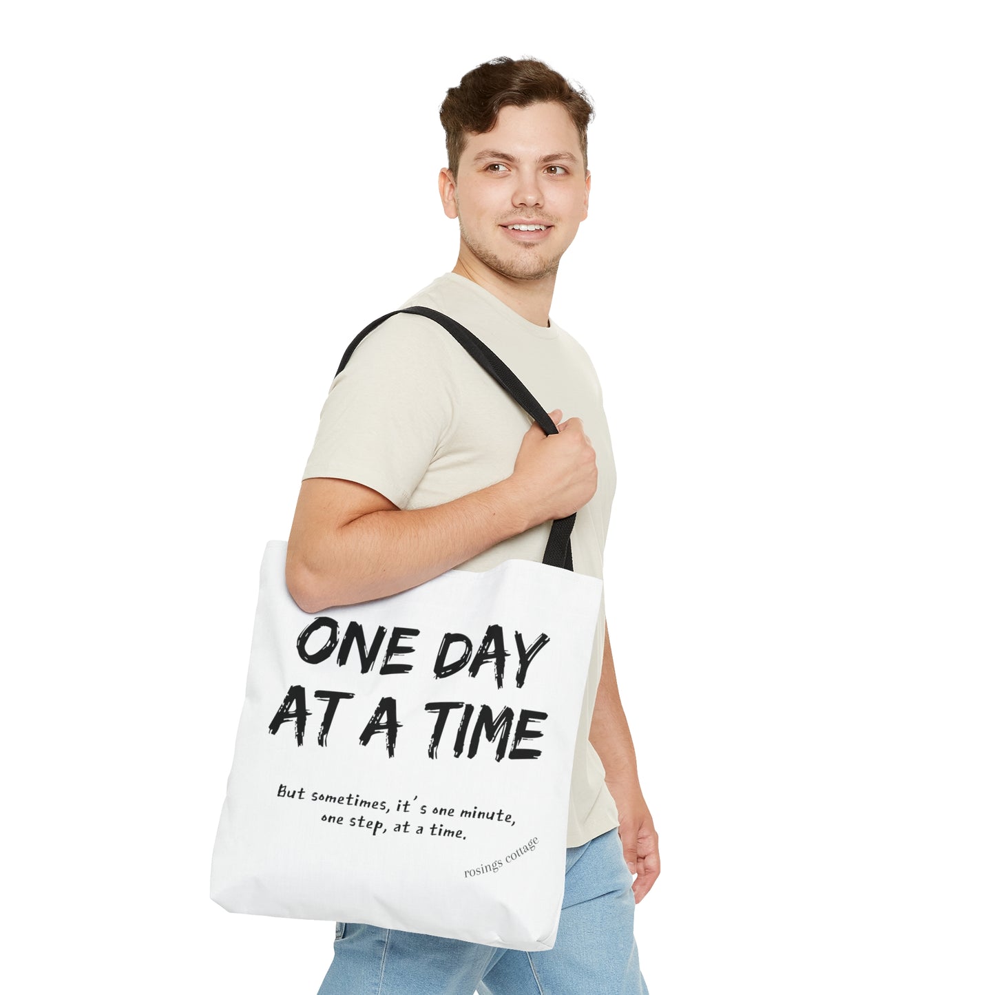 One Day At A Time (b/w) - Tote Bag US